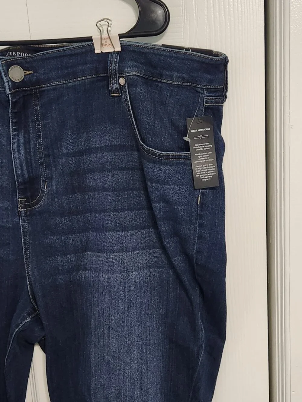 Liverpool Eco Abby Hi-Rise Skinny Ankle Jeans Plus Size 24W Dark Wash NWT
